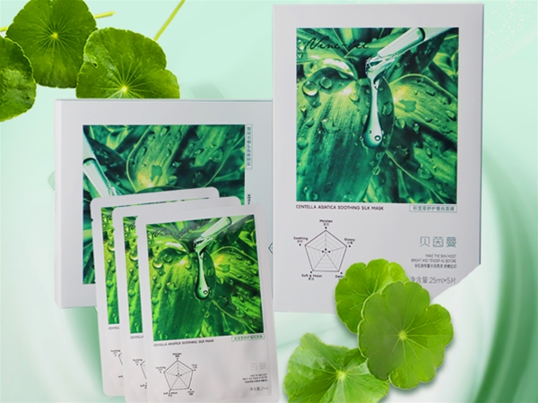 贝茵蔓积雪草舒护蚕丝面膜